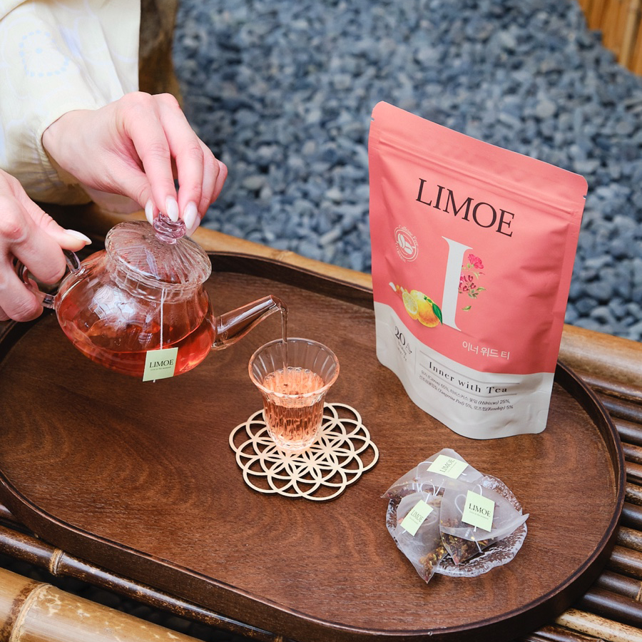 리모에 이너 위드 티 유자 히비스커스 귤피 로즈힙 유기농 블렌딩 차 20티백