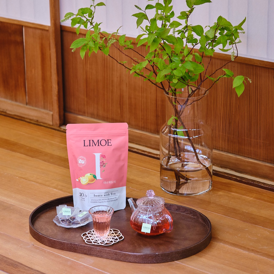 리모에 이너 위드 티 유자 히비스커스 귤피 로즈힙 유기농 블렌딩 차 20티백